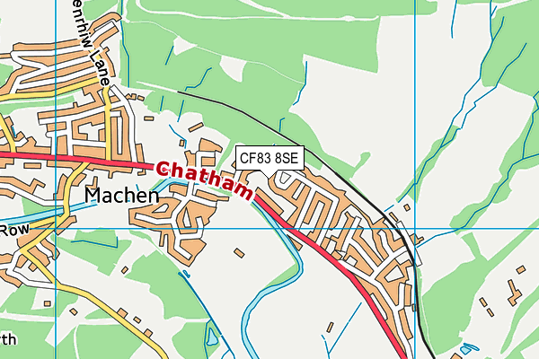 CF83 8SE map - OS VectorMap District (Ordnance Survey)