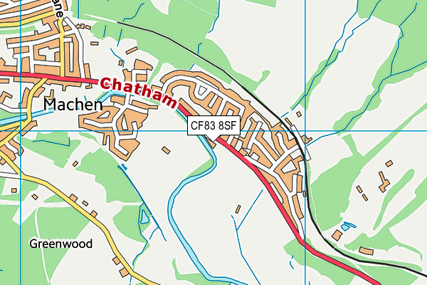 CF83 8SF map - OS VectorMap District (Ordnance Survey)