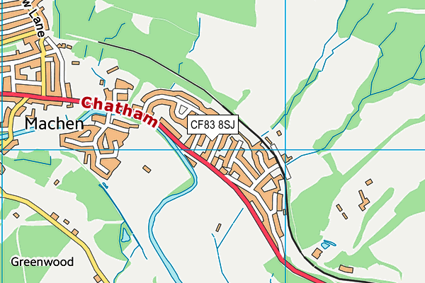 CF83 8SJ map - OS VectorMap District (Ordnance Survey)