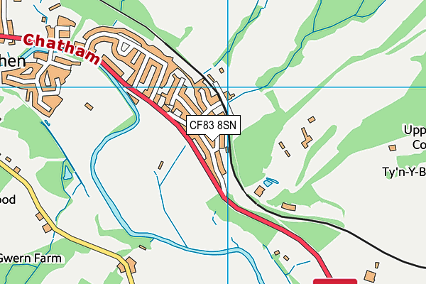 CF83 8SN map - OS VectorMap District (Ordnance Survey)