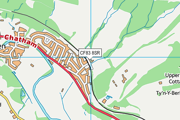 CF83 8SR map - OS VectorMap District (Ordnance Survey)