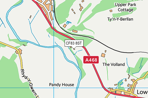 CF83 8ST map - OS VectorMap District (Ordnance Survey)