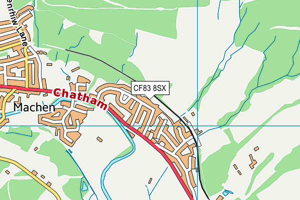 CF83 8SX map - OS VectorMap District (Ordnance Survey)