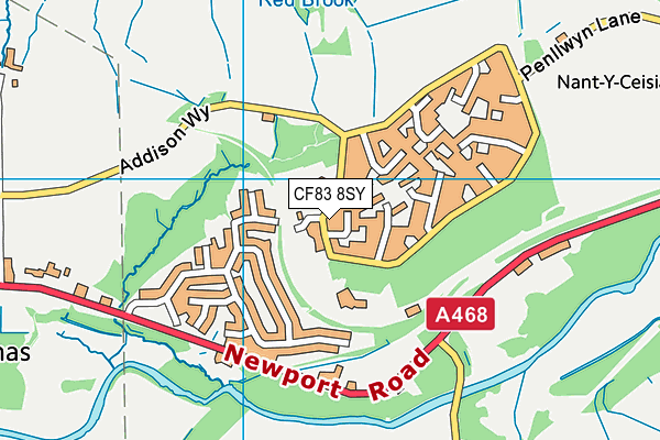 CF83 8SY map - OS VectorMap District (Ordnance Survey)