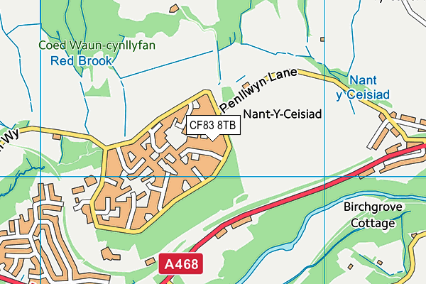 CF83 8TB map - OS VectorMap District (Ordnance Survey)