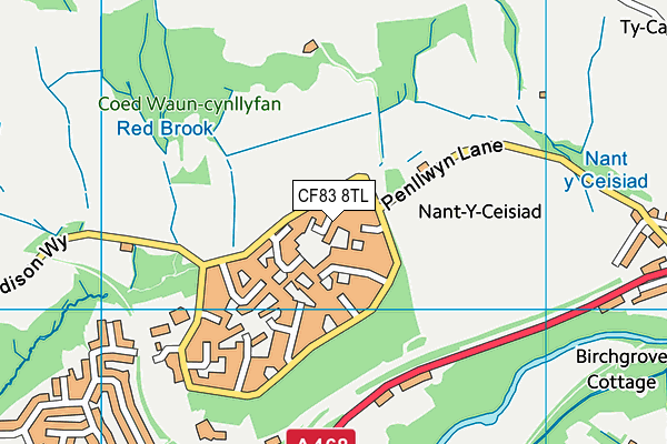 CF83 8TL map - OS VectorMap District (Ordnance Survey)