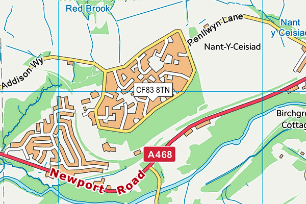 CF83 8TN map - OS VectorMap District (Ordnance Survey)