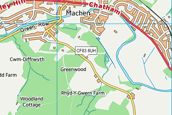 CF83 8UH map - OS VectorMap District (Ordnance Survey)