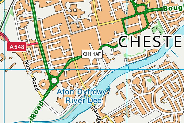 CH1 1AF map - OS VectorMap District (Ordnance Survey)