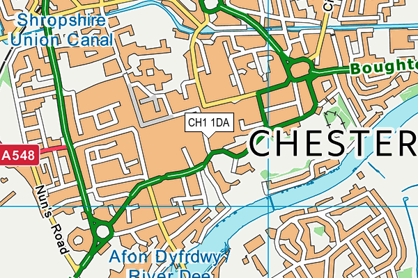 CH1 1DA map - OS VectorMap District (Ordnance Survey)