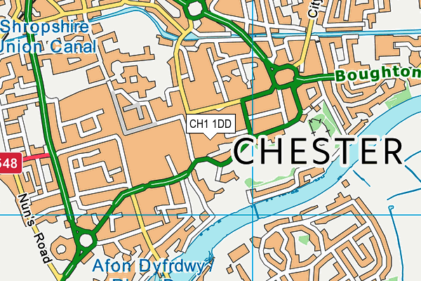 CH1 1DD map - OS VectorMap District (Ordnance Survey)