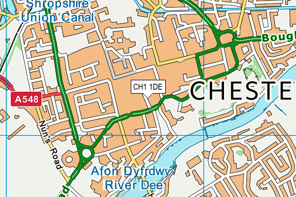 CH1 1DE map - OS VectorMap District (Ordnance Survey)