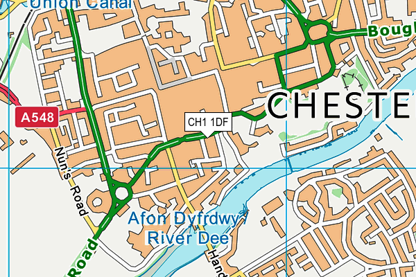 CH1 1DF map - OS VectorMap District (Ordnance Survey)