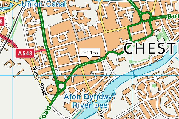 CH1 1EA map - OS VectorMap District (Ordnance Survey)