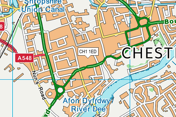 CH1 1ED map - OS VectorMap District (Ordnance Survey)