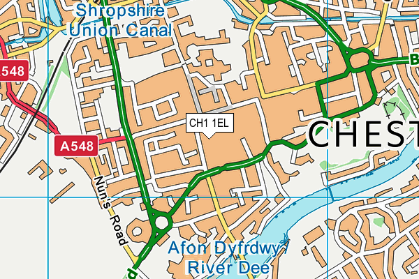 CH1 1EL map - OS VectorMap District (Ordnance Survey)