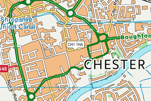 CH1 1HA map - OS VectorMap District (Ordnance Survey)
