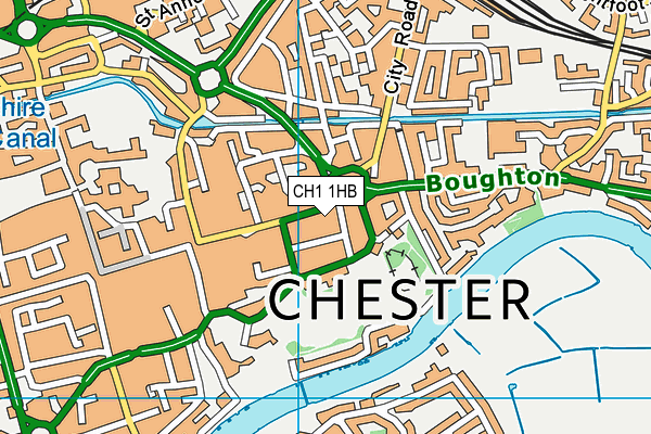 CH1 1HB map - OS VectorMap District (Ordnance Survey)