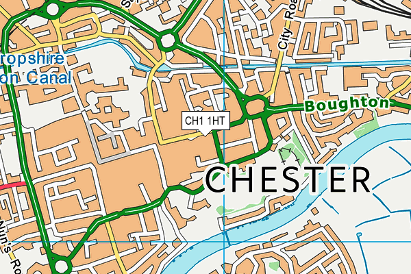 CH1 1HT map - OS VectorMap District (Ordnance Survey)