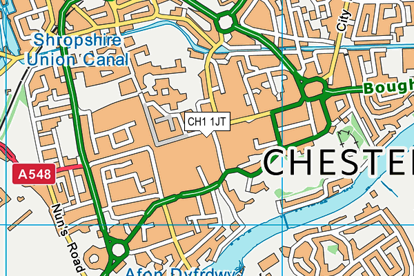 CH1 1JT map - OS VectorMap District (Ordnance Survey)