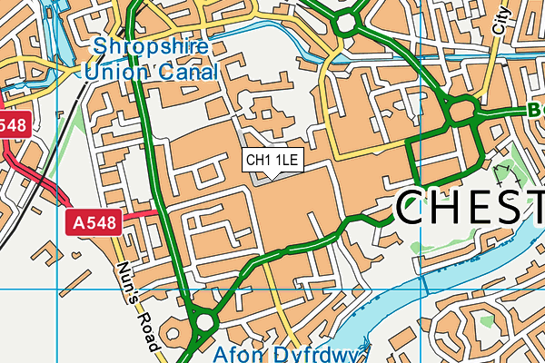 CH1 1LE map - OS VectorMap District (Ordnance Survey)