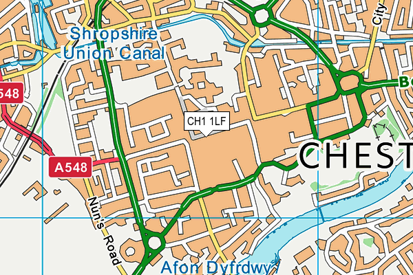 CH1 1LF map - OS VectorMap District (Ordnance Survey)