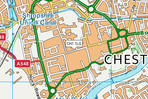 CH1 1LG map - OS VectorMap District (Ordnance Survey)