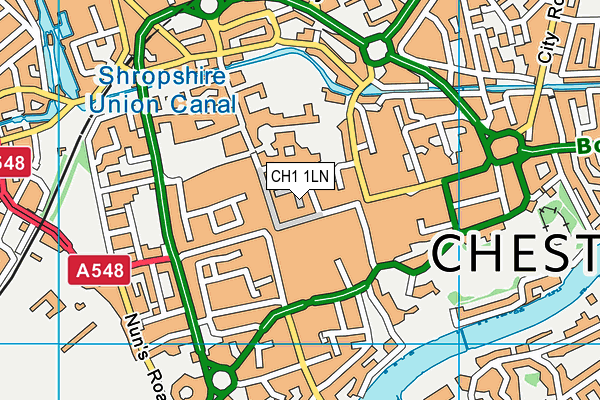 CH1 1LN map - OS VectorMap District (Ordnance Survey)