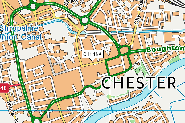 CH1 1NA map - OS VectorMap District (Ordnance Survey)