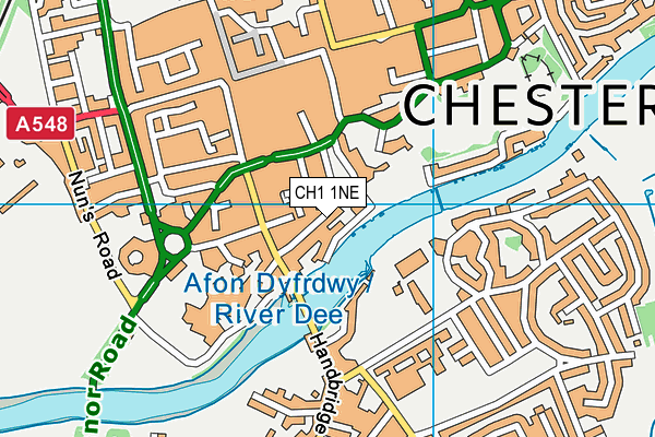 CH1 1NE map - OS VectorMap District (Ordnance Survey)