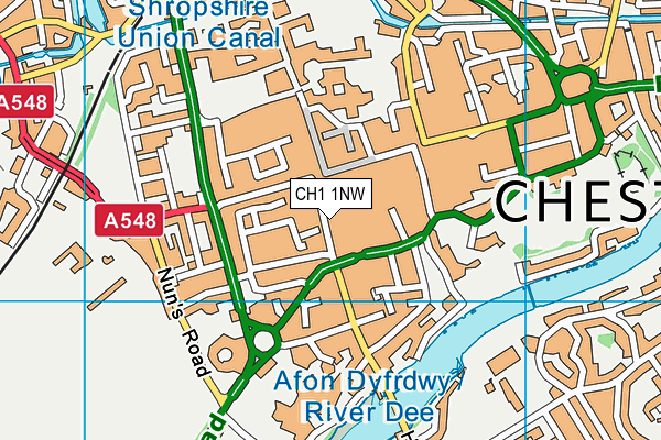 CH1 1NW map - OS VectorMap District (Ordnance Survey)