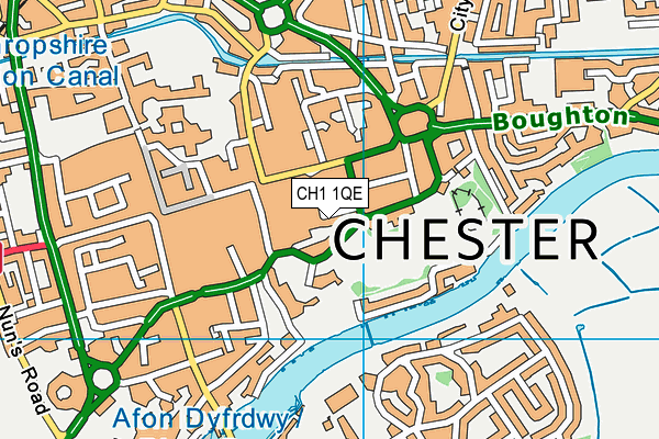 CH1 1QE map - OS VectorMap District (Ordnance Survey)