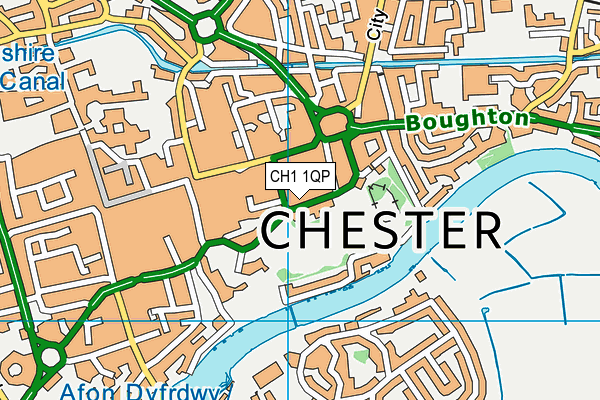 Chester City Baths map (CH1 1QP) - OS VectorMap District (Ordnance Survey)