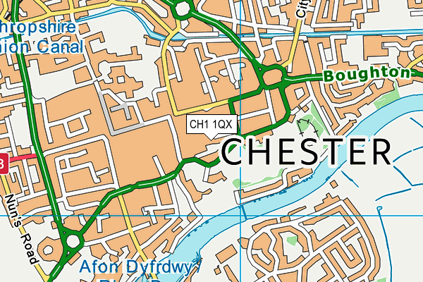 CH1 1QX map - OS VectorMap District (Ordnance Survey)