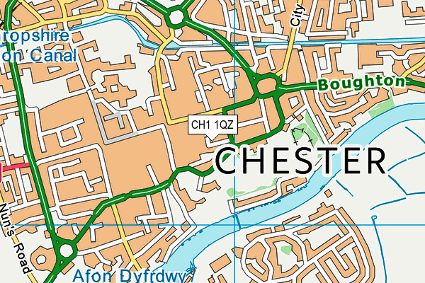 CH1 1QZ map - OS VectorMap District (Ordnance Survey)
