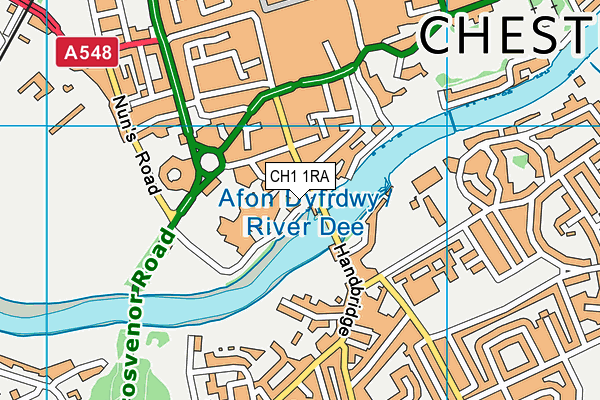 CH1 1RA map - OS VectorMap District (Ordnance Survey)