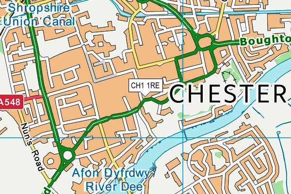 CH1 1RE map - OS VectorMap District (Ordnance Survey)