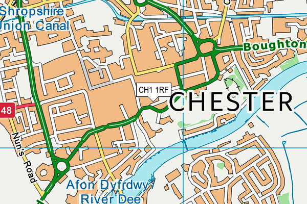 CH1 1RF map - OS VectorMap District (Ordnance Survey)