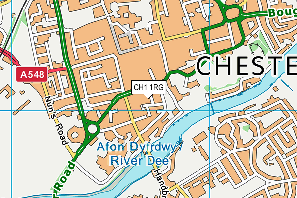 CH1 1RG map - OS VectorMap District (Ordnance Survey)