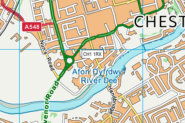 CH1 1RX map - OS VectorMap District (Ordnance Survey)