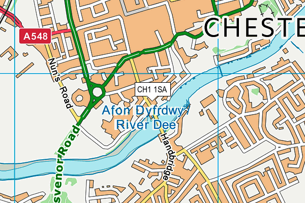 CH1 1SA map - OS VectorMap District (Ordnance Survey)