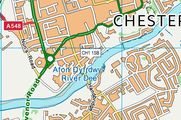 CH1 1SB map - OS VectorMap District (Ordnance Survey)