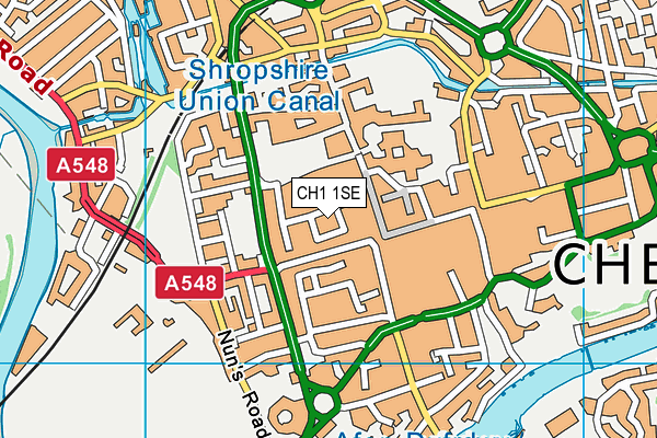 CH1 1SE map - OS VectorMap District (Ordnance Survey)