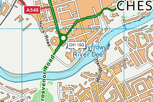 CH1 1SG map - OS VectorMap District (Ordnance Survey)