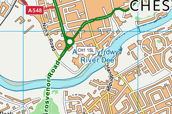 CH1 1SL map - OS VectorMap District (Ordnance Survey)