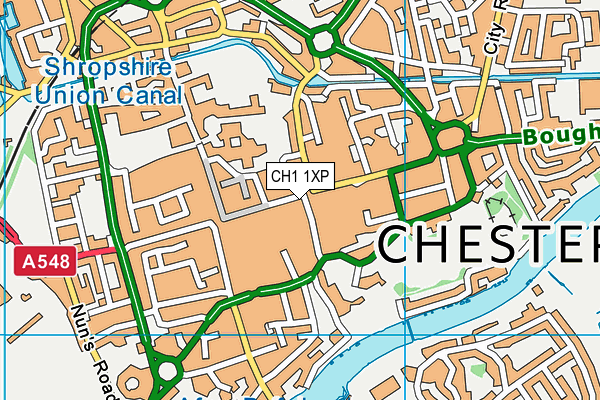 CH1 1XP map - OS VectorMap District (Ordnance Survey)