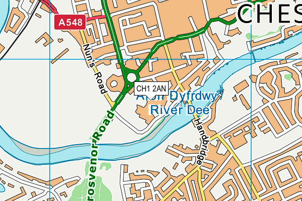 CH1 2AN map - OS VectorMap District (Ordnance Survey)