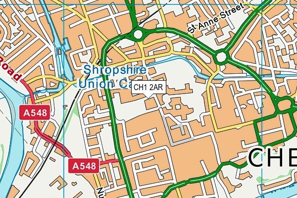 CH1 2AR map - OS VectorMap District (Ordnance Survey)