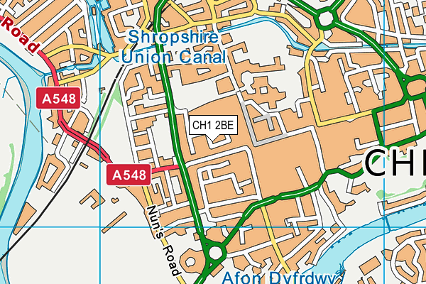 CH1 2BE map - OS VectorMap District (Ordnance Survey)