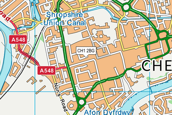 CH1 2BG map - OS VectorMap District (Ordnance Survey)